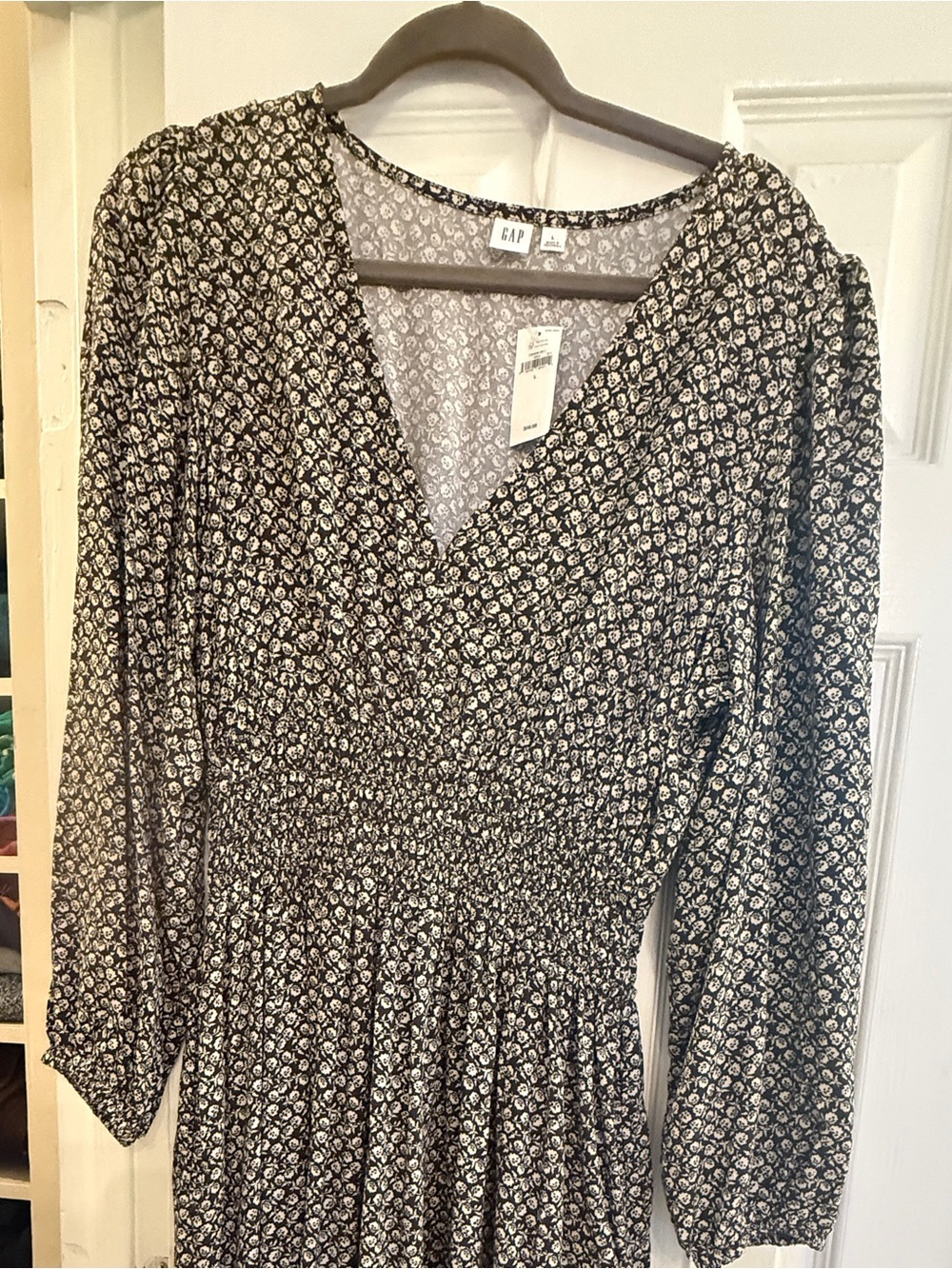 Gap Black and White Printed Dress NWT